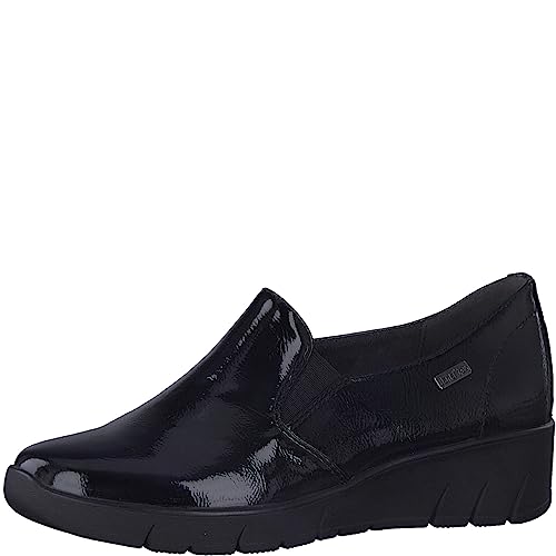 Jana Damen Slipper Wasserabweisend Vegan, Schwarz (Black Patent), 38 EU von Jana