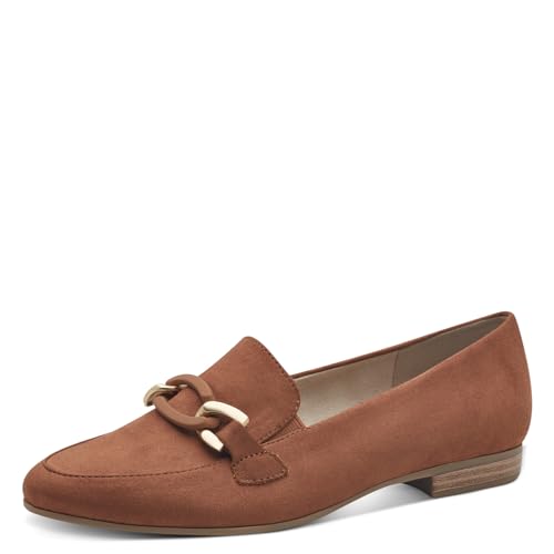 Jana Damen Slipper mit Blockabsatz Vegan, Braun (Cognac), 37 EU von Jana