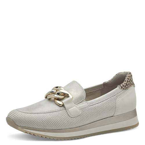 Jana Damen Slipper mit Dicker Sohle Vegan, Mehrfarbig (Beige/Gold), 40 EU von Jana