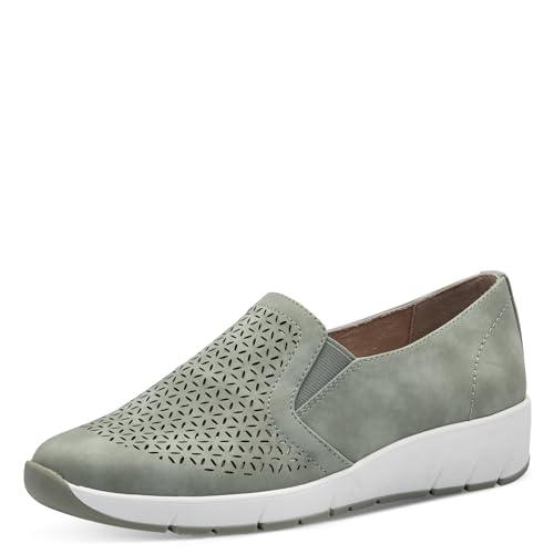 Jana Damen Slipper mit Keilabsatz Vegan, Grün (Sage), 38 EU von Jana