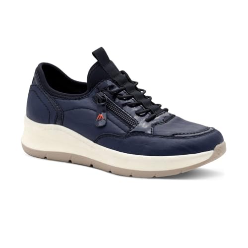 Jana Damen Sneaker flach mit Chunky-Sohle Vegan, Blau (Navy), 38 EU von Jana