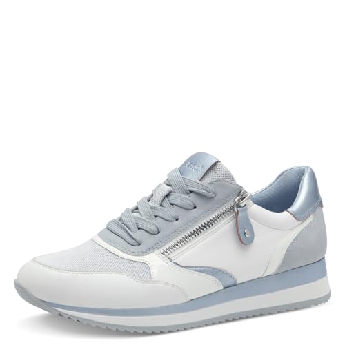 Jana Damen Sneaker flach mit Reißverschluss Vegan, Blau (Sky), 38 EU von Jana