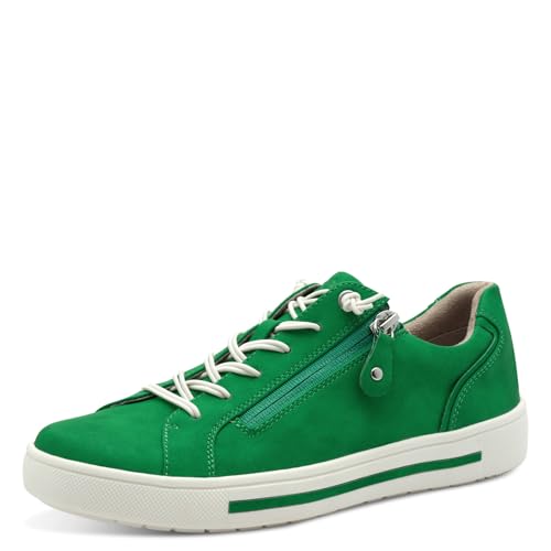 Jana Damen Sneaker flach mit Reißverschluss Vegan, Grün (Green), 40 EU von Jana