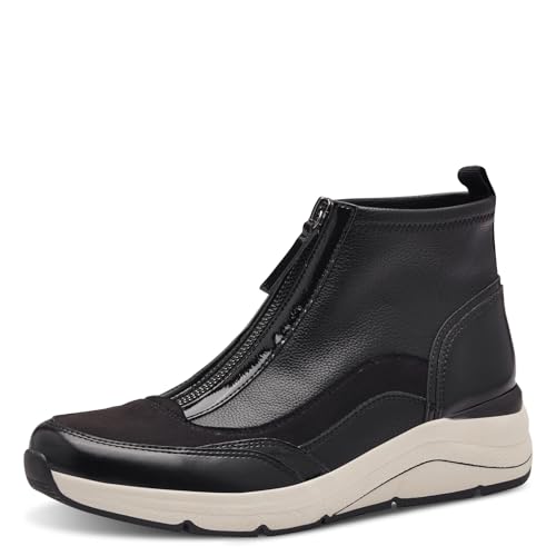 Jana Damen Sneaker hoch mit Reißverschluss Vegan, Schwarz (Schwarz), 39 EU von Jana