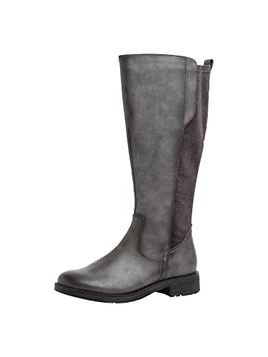 Jana Damen 8-8-25560-29-206 Kniehohe Stiefel, Graphite, 38 EU von Jana