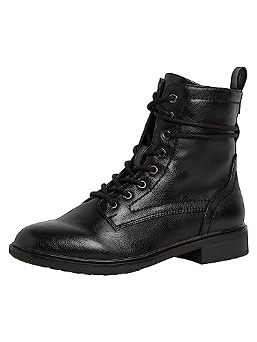 Jana Damen Stiefeletten zum Schnüren Flach mit Schnürsenkeln und Reißverschluss Weite H Mehrweite, Schwarz (Black), 40 EU von Jana