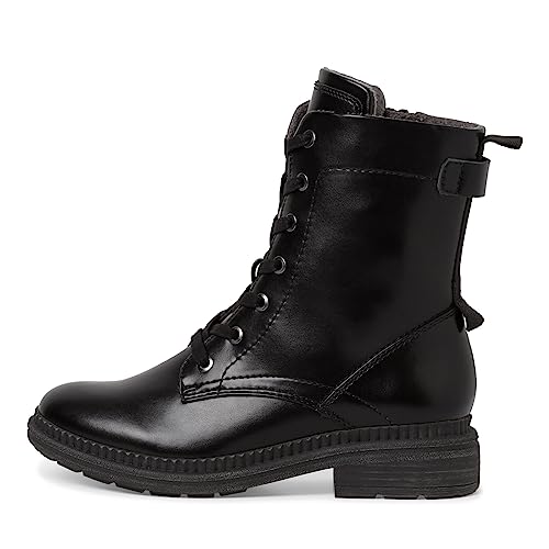 Jana Damen Sneaker hoch mit Schnürsenkeln und Reißverschluss Weite H Mehrweite, Schwarz (Black Nappa), 37 EU von Jana