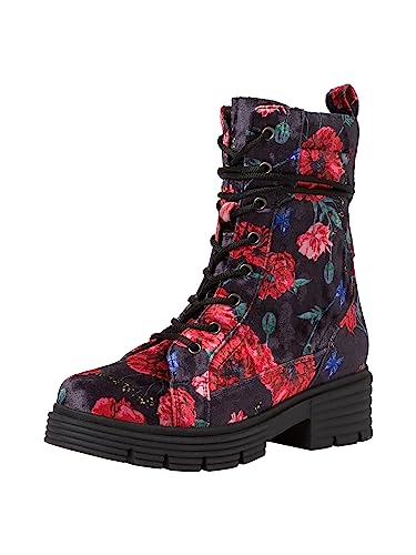 Jana Damen Stiefeletten mit Absatz mit Schnürsenkeln und Reißverschluss Blockabsatz Weite H Mehrweite, Mehrfarbig (Multicolor), 37 EU von Jana