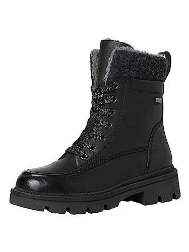 Jana Damen Stiefeletten ohne Absatz Winter Gefüttert Weite H Mehrweite, Schwarz (Black), 41 EU von Jana