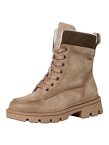 Jana Damen Stiefeletten ohne Absatz Winter Gefüttert Weite H Mehrweite, Braun (Taupe), 38 EU von Jana