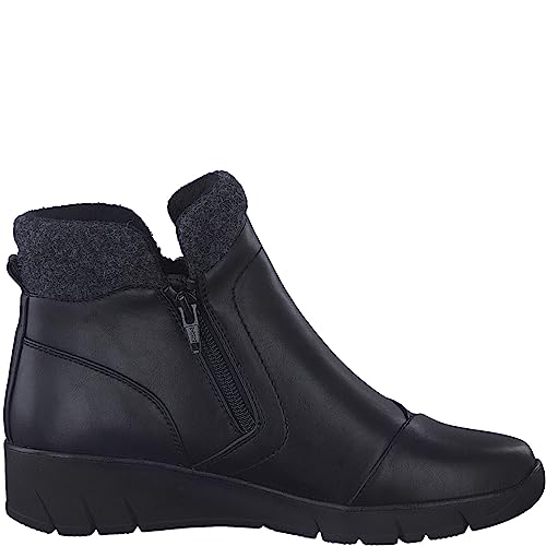 Jana Damen Stiefeletten ohne Absatz Wasserabweisend Vegan, Schwarz (Schwarz), 38 EU von Jana