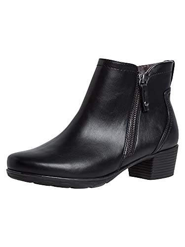 Jana Damen Stiefelette 8-8-25373-27 001 H-Weite Freizeit Stiefelette elegant bequem Softline Boots Schuhe Blockabsatz von Jana