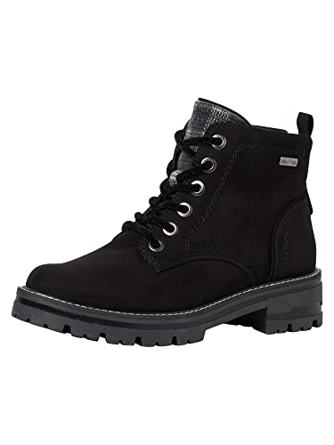 Jana Damen Stiefelette 8-8-26268-29 001 H-Weite Freizeit Boots mit Blockabsatz im klassischen Design Schnürer mit Reißverschluss von Jana