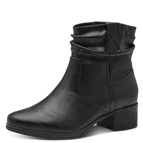 Jana Damen Stiefeletten mit Absatz Vegan Kleiner Absatz, Schwarz (Schwarz), 39 EU von Jana