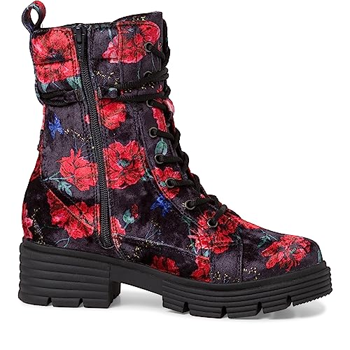 Jana Damen Stiefeletten mit Absatz mit Schnürsenkeln und Reißverschluss Blockabsatz Weite H Mehrweite, Mehrfarbig (Multicolor), 36 EU von Jana