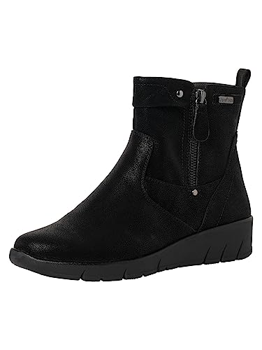Jana Damen Stiefeletten ohne Absatz Wasserabweisend Vegan, Schwarz (Schwarz), 36 EU von Jana