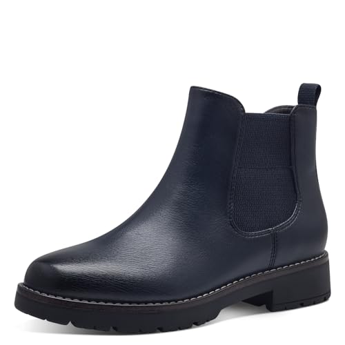 Jana Damen Stiefeletten ohne Absatz mit Reißverschluss Vegan, Blau (Dunkelblau), 37 EU von Jana