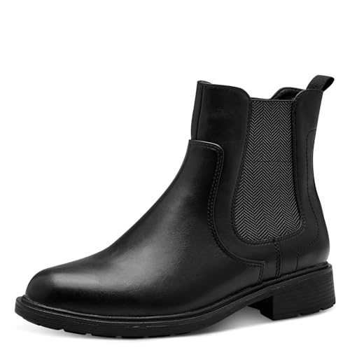 Jana Damen Stiefeletten ohne Absatz mit Reißverschluss Vegan, Schwarz (Schwarz), 38 EU von Jana