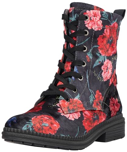 Jana Damen Stiefeletten zum Schnüren mit Reißverschluss Flach Weite H Mehrweite, Mehrfarbig (Multicolor), 38 EU von Jana