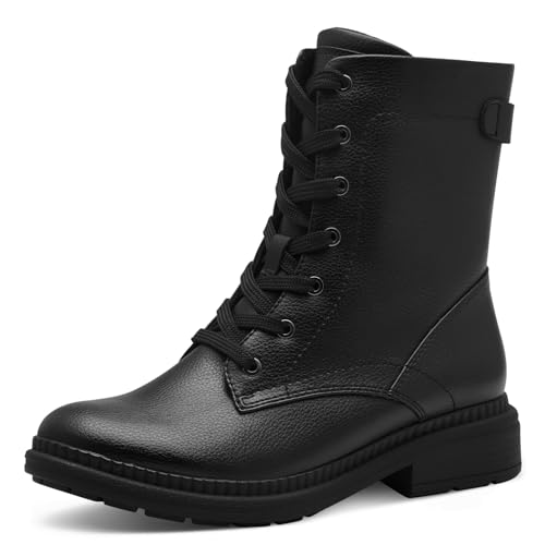 Jana Damen Stiefeletten zum Schnüren mit Reißverschluss Vegan, Schwarz (Schwarz), 38 EU von Jana