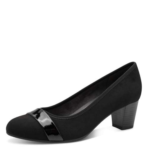 Jana Damen 8-22467-42 Pumps, Blk/Blk Patent, 42 EU von Jana