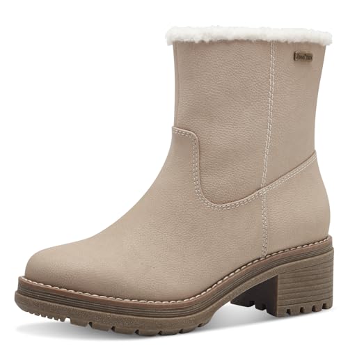 Jana Damen Winterstiefel mit Absatz Wasserabweisend Vegan, Beige (Ivory), 40 EU von Jana