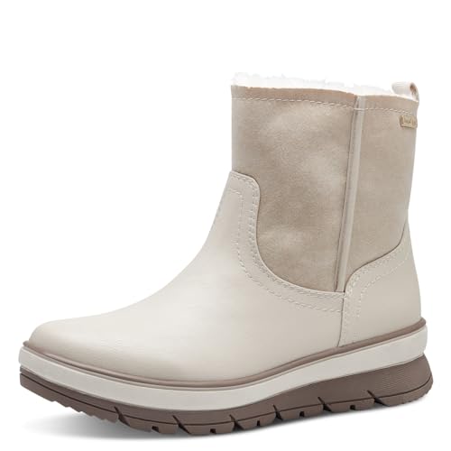 Jana Damen Winterstiefel ohne Absatz Wasserabweisend Vegan, Beige (Ivory), 39 EU von Jana