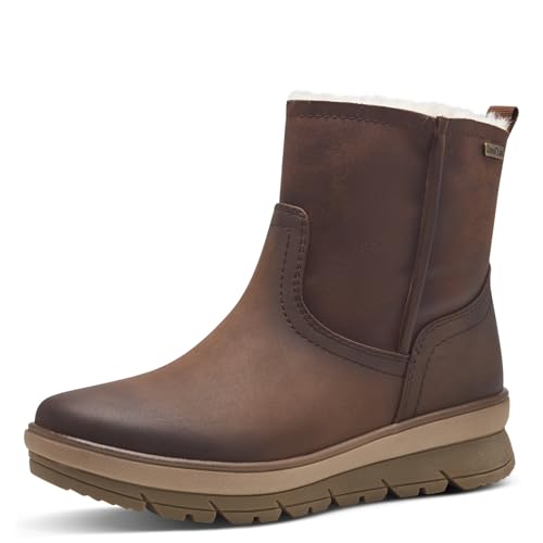 Jana Damen Winterstiefel ohne Absatz Wasserabweisend Vegan, Braun (Cognac), 40 EU von Jana