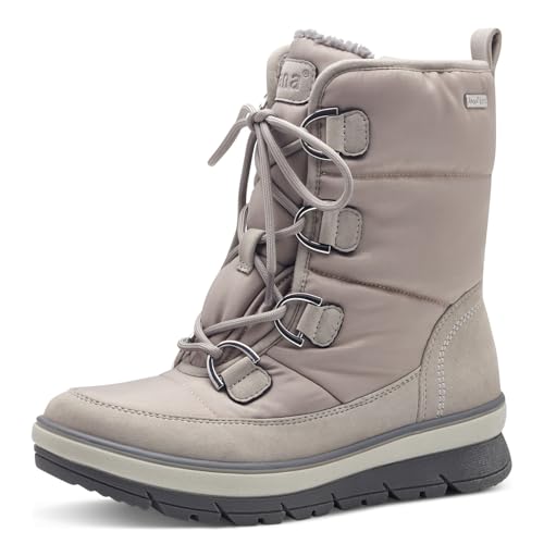 Jana Damen Winterstiefeletten zum Schnüren Wasserabweisend Vegan, Beige (Hell Grau), 40 EU von Jana