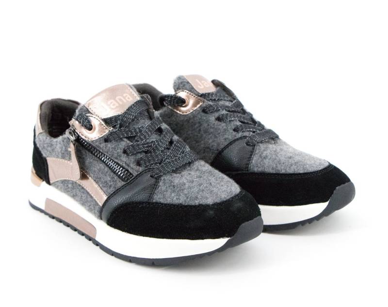 Jana Jana Damen Sneaker Filz black - 8-23710-27-001 Sneaker von Jana