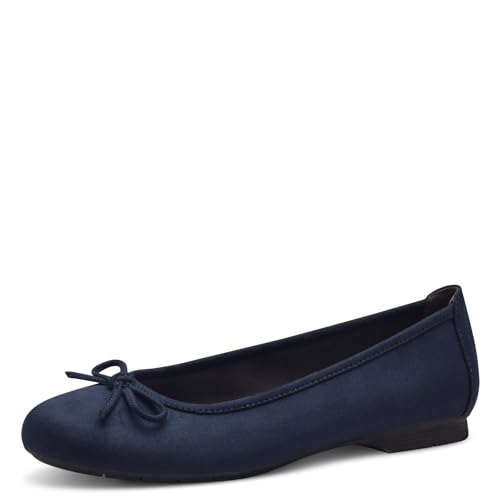 Jana Damen Ballerinas Elegant mit Schleife Weite H Mehrweite, Blau (Navy), 38 EU von Jana