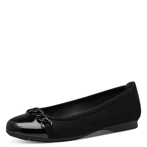 Jana Damen Ballerinas mit Zehenkappe Vegan, Schwarz (Black), 37 EU von Jana