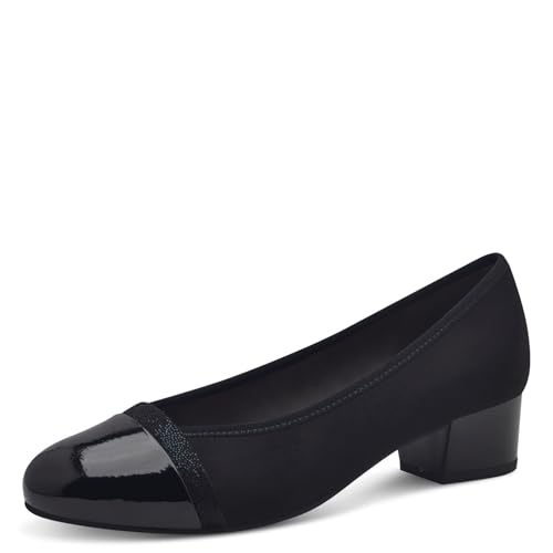 Jana Damen Pumps Kleiner Absatz Vegan, Schwarz (Black), 39 EU von Jana