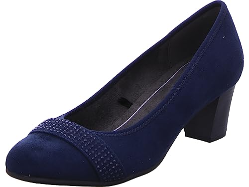 Jana Damen Pumps Elegant Kleiner Absatz Weite H Mehrweite, Blau (Navy), 37 EU von Jana