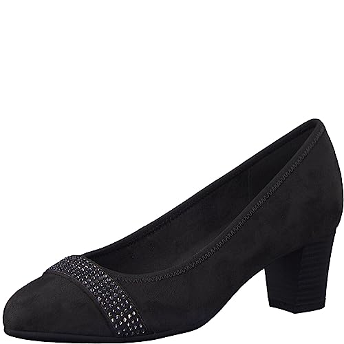 Jana Damen Pumps mit Glitzerdetails Vegan, Grau (Anthracite), 38 EU von Jana