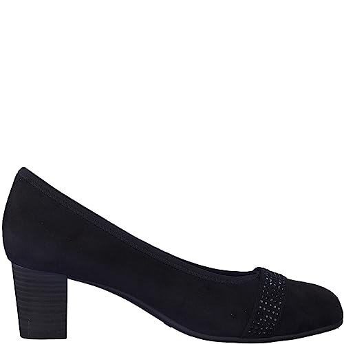 Jana Damen Pumps Elegant Kleiner Absatz Weite H Mehrweite, Schwarz (Black), 36 EU von Jana