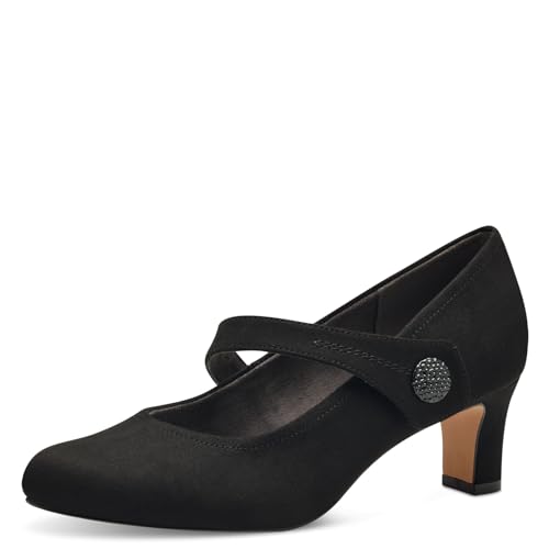 Jana Damen Pumps mit Riemen mit Klettverschluss Vegan, Schwarz (Black), 41 EU Jana Damen Pumps mit Riemen mit Klettverschluss Vegan, Schwarz (Black), 41 EU von Jana