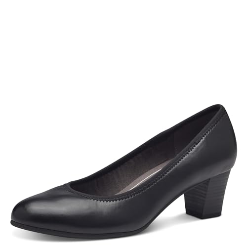 Jana Damen Pumps Kleiner Absatz Vegan, Schwarz (Black), 39 EU von Jana