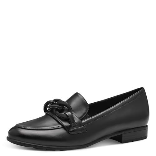 Jana Damen Loafer ohne Absatz Vegan Blockabsatz, Schwarz (Schwarz Nappa), 39 EU von Jana