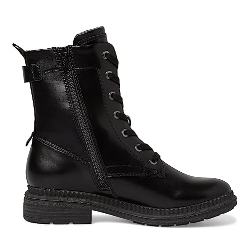 Jana Damen Sneaker hoch mit Schnürsenkeln und Reißverschluss Weite H Mehrweite, Schwarz (BNappa), 36 EU von Jana