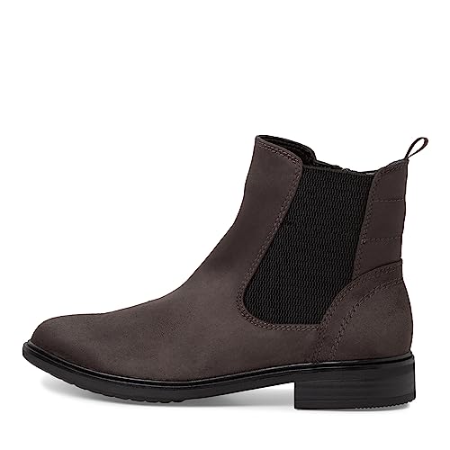 Jana Damen Chelsea Boots Elegant Flach Weite H Mehrweite, Grau (Asphalt), 37 EU von Jana