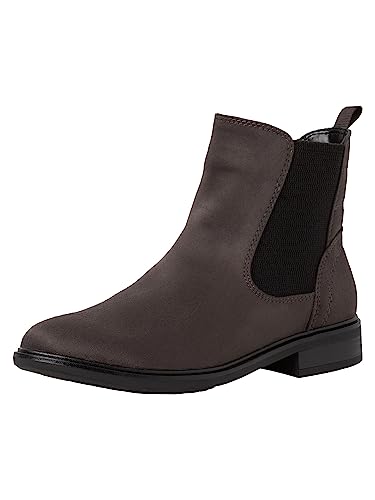 Jana Damen Chelsea Boots Elegant Flach Weite H Mehrweite, Grau (Asphalt), 38 EU von Jana