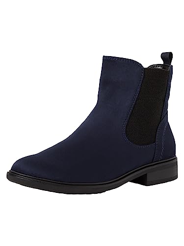 Jana Damen Chelsea Boots Elegant Flach Weite H Mehrweite, Blau (Navy), 40 EU von Jana