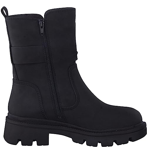 Jana Damen Stiefeletten ohne Absatz Plateau mit Schnalle Weite H Mehrweite, Schwarz (Black), 36 EU von Jana