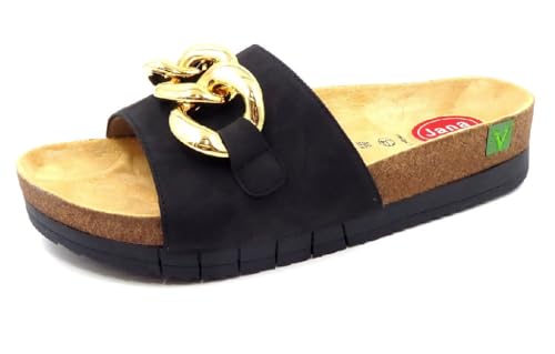 Jana Softline Damen 8-8-27582-20 Pantoletten, Black, 39 EU Weit von Jana