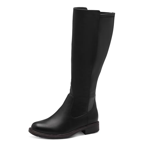 Jana Damen Hohe Stiefel ohne Absatz mit Reißverschluss Vegan, Schwarz (Schwarz), 42 EU von Jana