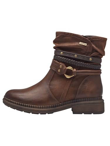 Jana Damen Stiefeletten ohne Absatz Wasserabweisend Vegan, Braun (Cognac), 38 EU von Jana