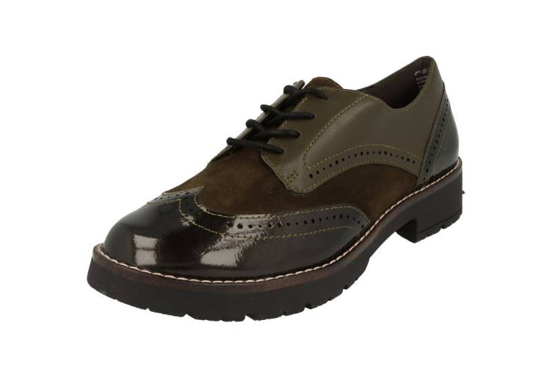 Jana Vegan Damen Brogue Halbschuhe H-Weite 8-23770-43 Schnürschuh gepolstert von Jana