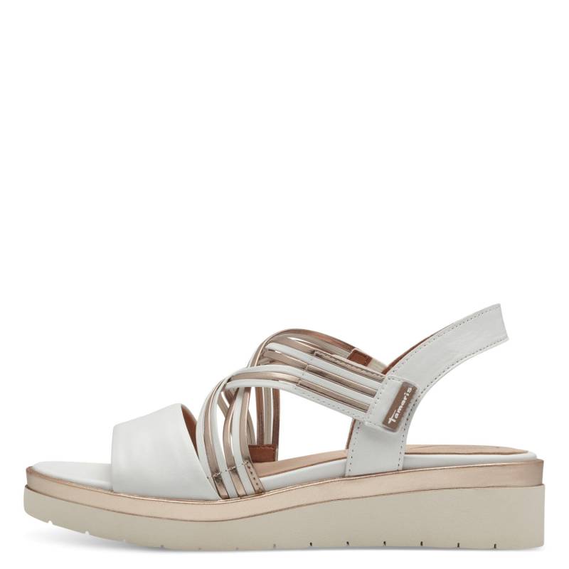 Women Sandals WHITE/ROSEGOLD - Gr. - 38 von Jana