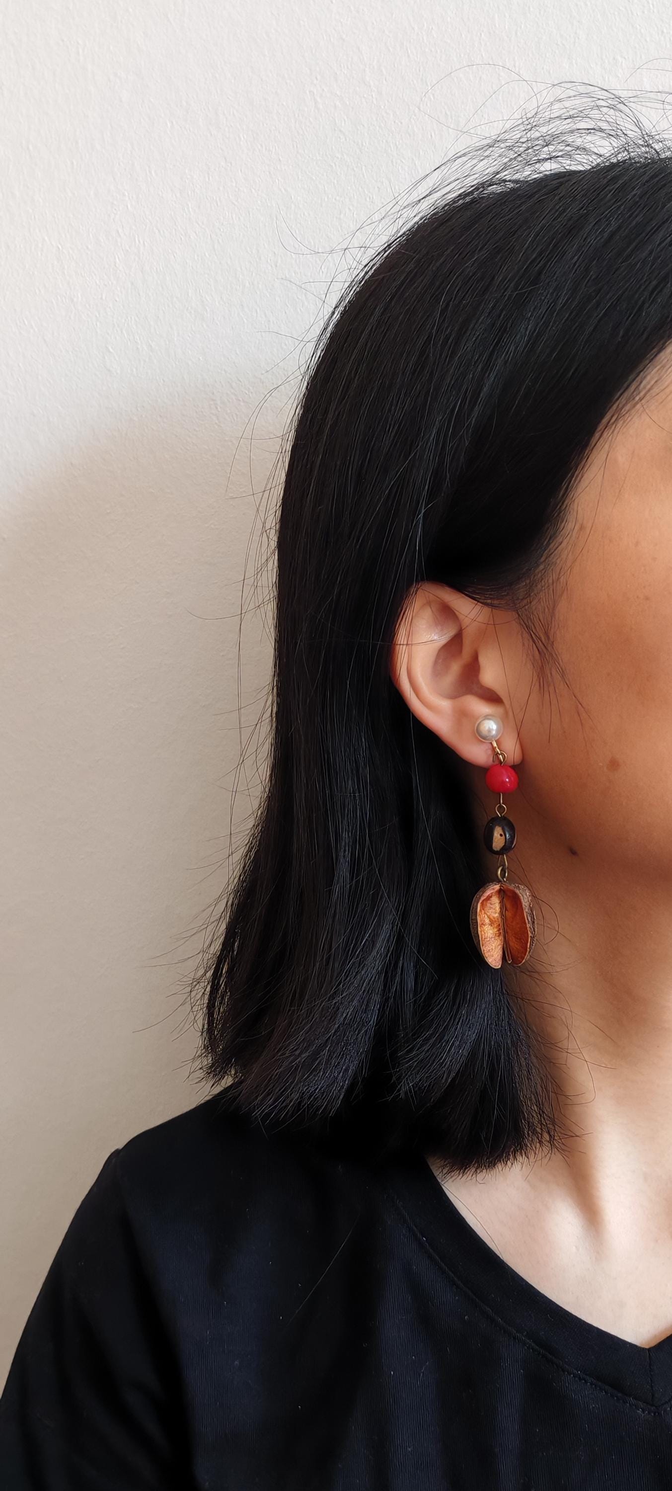 Real Fruto Sincero Earrings; Handmade Earrings Made From Real Plants/Fruits/Seeds; Botanical Jewelry Natural Materials Real Fruto Sincero Earrings; Handmade Earrings Made From Real Plants/Fruits/Seeds; Botanical Jewelry Natural Materials von JanaUndJan